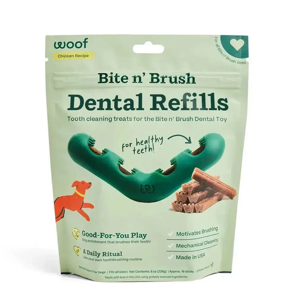 Woof Pet Bite n' Brush Dental Refills - Talis Us
