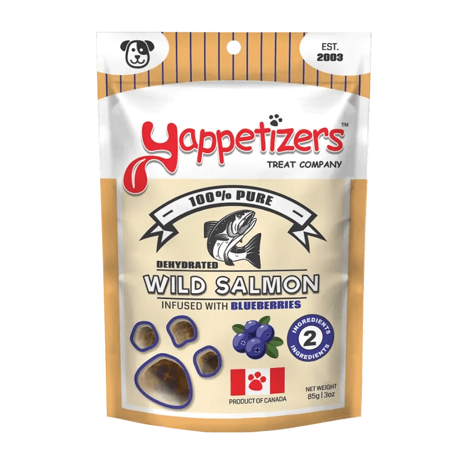 Yappetizers Dehydrated Salmon + Blueberries Dog Treats 3 oz - Talis Us