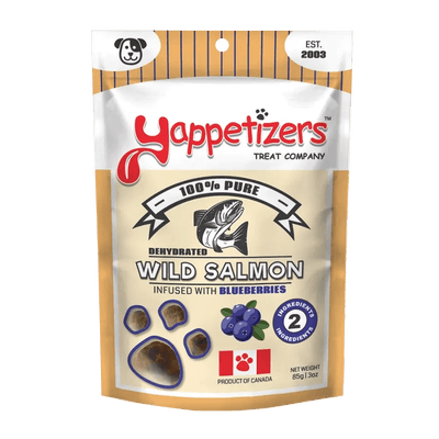 Yappetizers Dehydrated Salmon + Blueberries Dog Treats 3 oz - Talis Us