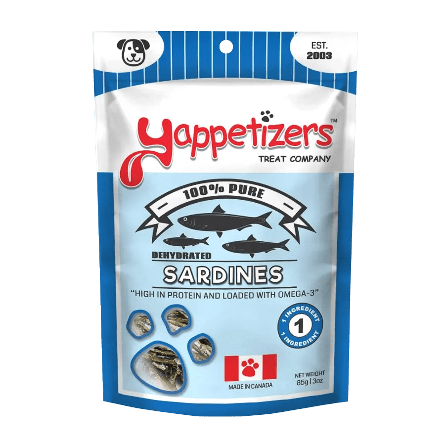 Yappetizers Dehydrated Sardines Dog Treats 3 oz - Talis Us