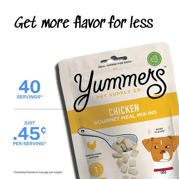 Yummers Freeze Dried Chicken Gourmet Meal Mix in for Dogs Food Topper, 2.5 oz. - Talis Us