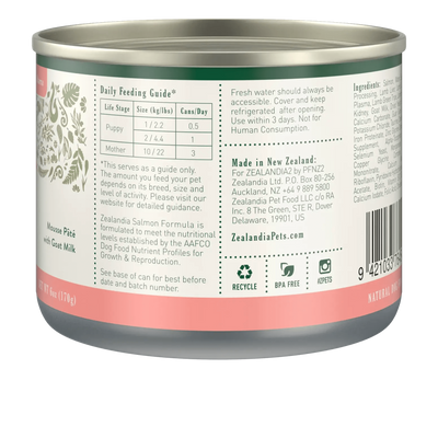 Zealandia Salmon Formula High Protein Wet Puppy Food 24 x 6oz cans - Talis Us