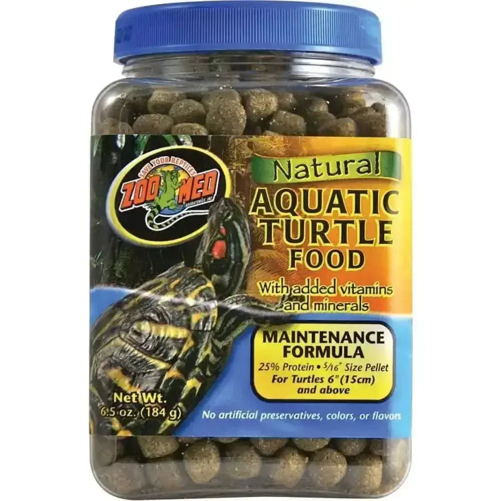 Zoo Med Laboratories natural aquatic turtle food pellets with added vitamins and minerals for healthy turtles
