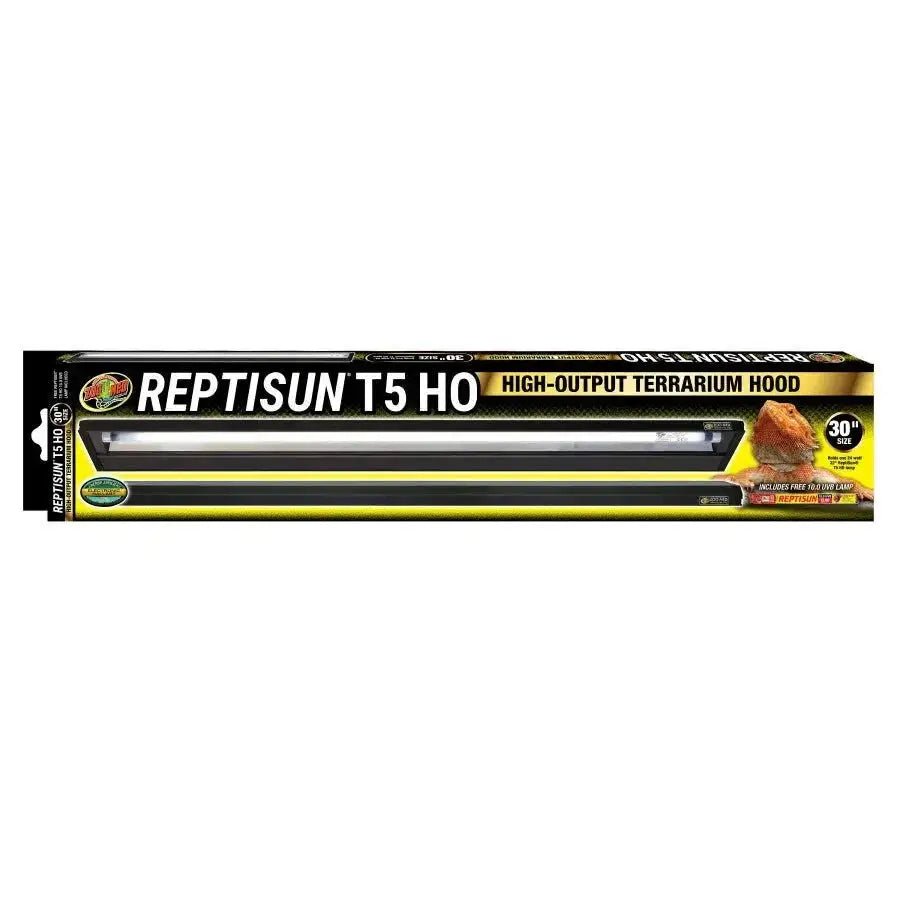 Zoo Med Reptisun T5 HO terrarium hood for enhanced lighting in reptile habitats
