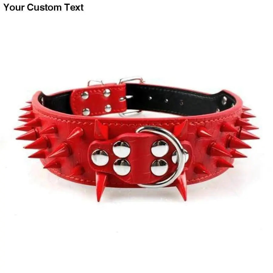 Cool Spike Dog Collar Large Dogs Spikes Studded Collars PU Leather Anti  Bite Pet Collars for Pet Show Party Bulldog Rottweiler - AliExpress