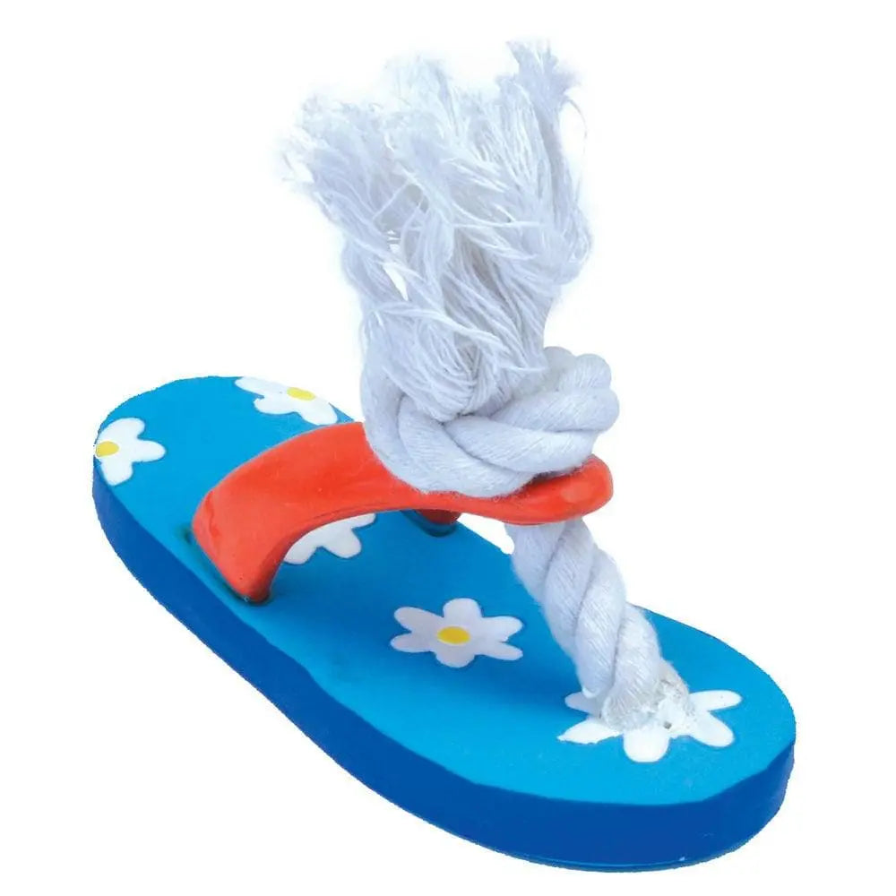 5" Flower Flip Flop Li'l Pals® Latex & Rope Toy Coastal toys