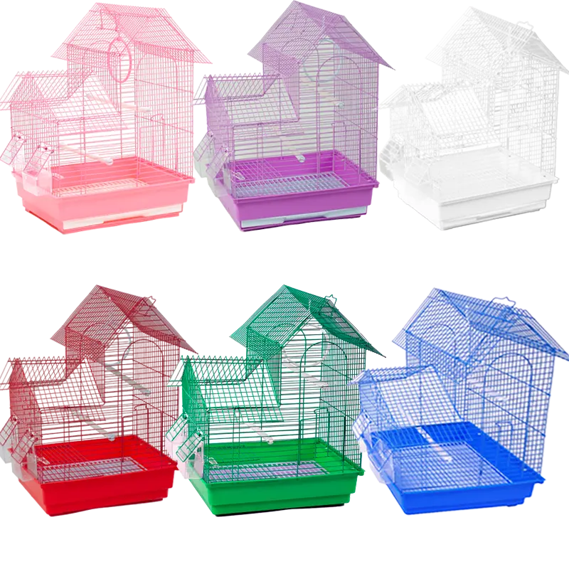 A & E Cages Happy Beaks House Top Bird Cage Assorted, 14In X 11In X 18 in 6 pk A&E Cage Company