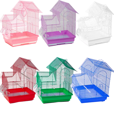 A & E Cages Happy Beaks House Top Bird Cage Assorted, 14In X 11In X 18 in 6 pk A&E Cage Company