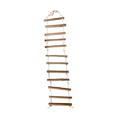 A & E Cages Natural Wood Rope Ladder A&E Cage Company