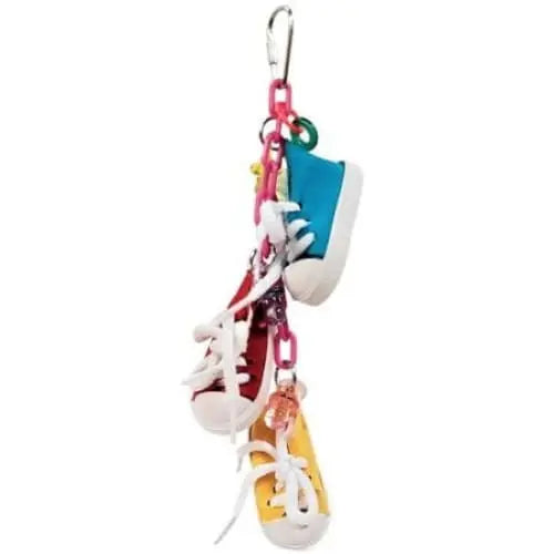 AE Cage Company Happy Beaks Sneakers on a Line Bird Toy A&E Cage Company