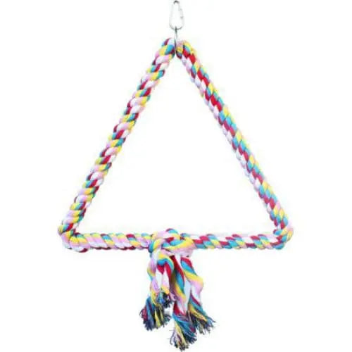 AE Cage Company Happy Beaks Triangle Cotton Rope Swing for Birds A&E Cage Company