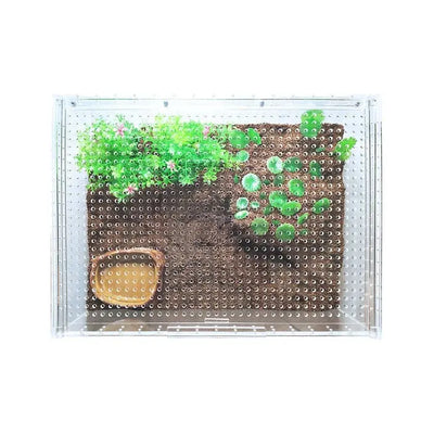 Acrylic Enclosure XLarge Flat Transparent Reptile Breeding Box Terrarium Cage Tank for Reptile HerpCult