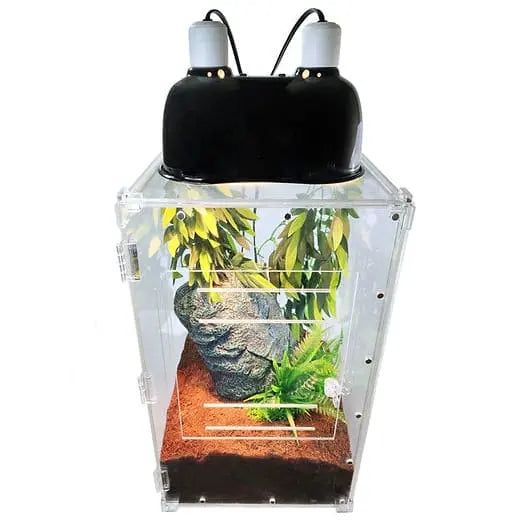 Acrylic Front-Opening Enclosure Reptile XLarge Reptile Breeding Box Terrarium Cage Tank for Geckos, HerpCult