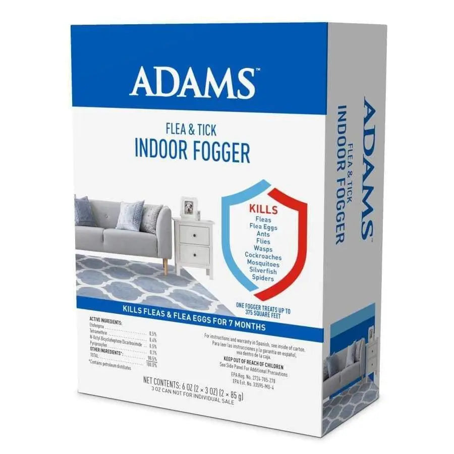Adams Flea & Tick Indoor Fogger 2 Pack 3 oz Cans Adams CPD