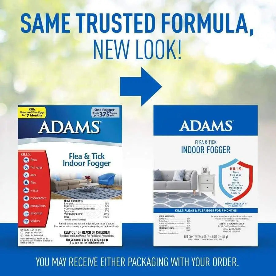 Adams Flea & Tick Indoor Fogger 2 Pack 3 oz Cans Adams CPD