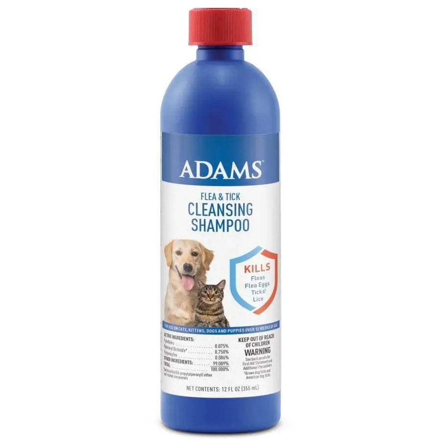 Adams Flea and Tick Cleansing Shampoo for Cats and Dogs 12 oz Adams CPD