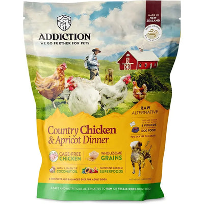 Addiction Country Chicken & Apricot Raw Alternative Dog Food 2 lb Addiction