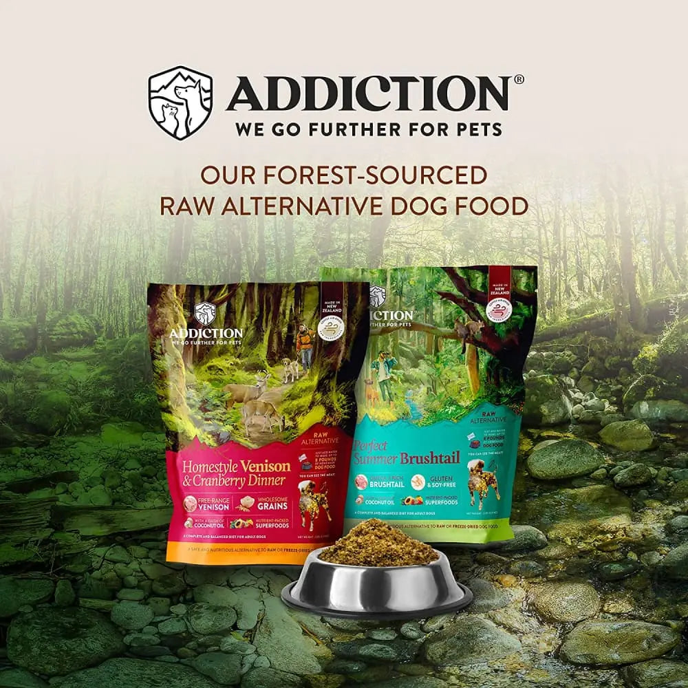 Addiction Homestyle Venison & Cranberry Dinner Raw Alternative Air-Dried Dog Food Addiction