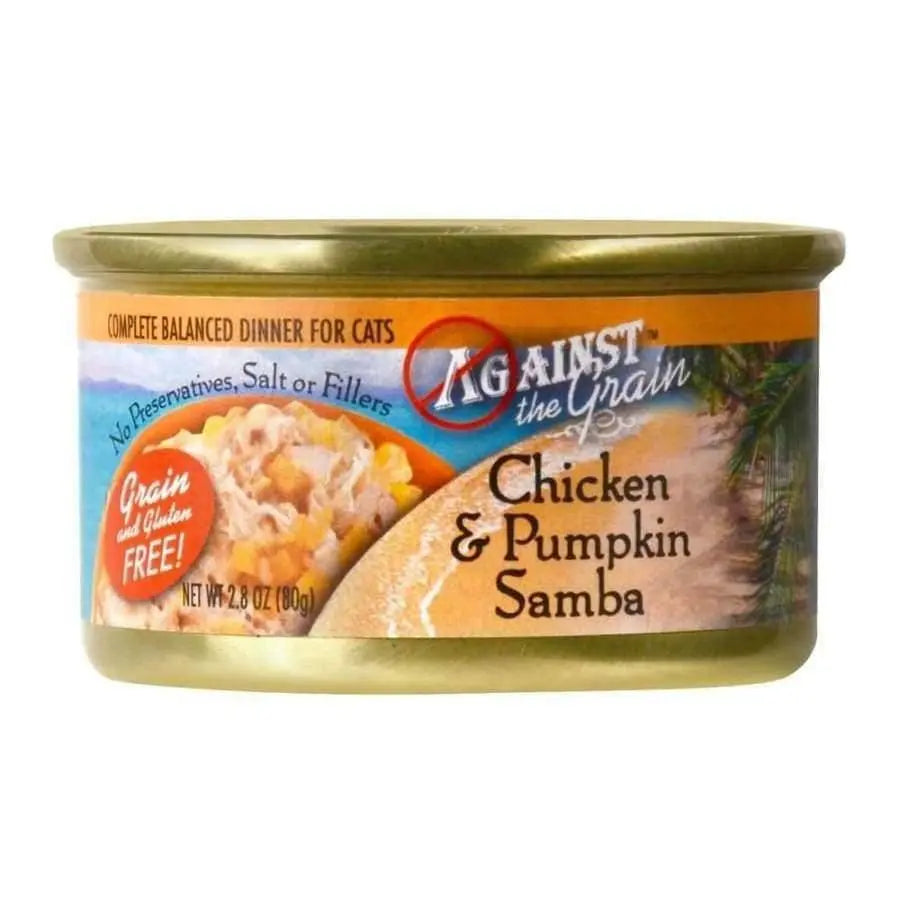 Against the Grain Chicken & Pumpkin Samba Dinner For Cats 2.8-oz, case of 24 Against the Grain CPD