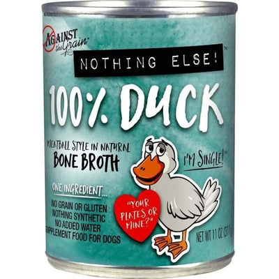Against the Grain Nothing Else One Ingredient Duck Dog Food 11-oz, case of 12 Against the Grain CPD