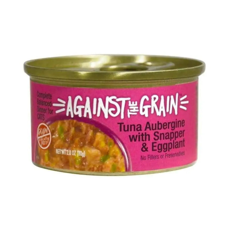 Against the Grain Tuna Aubergine With Snapper & Eggplant Wet Cat Food 24ea/2.8 oz Against the Grain CPD