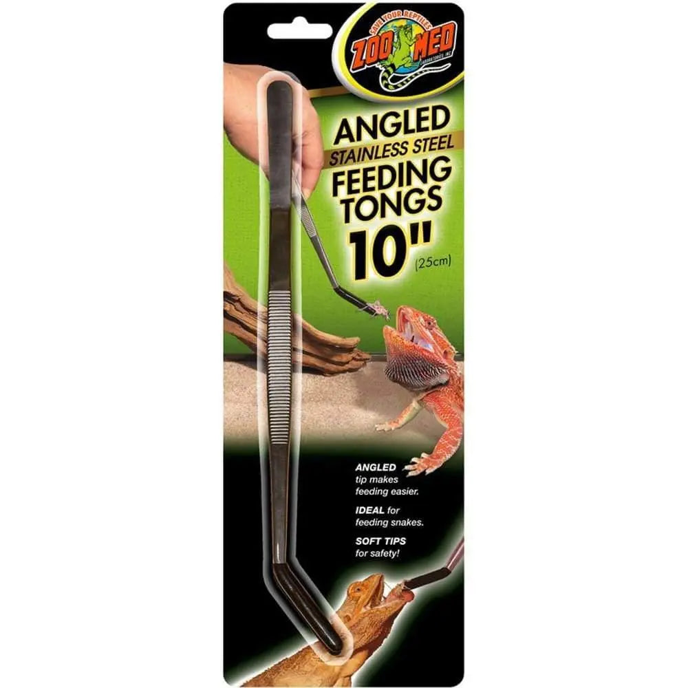 Angled Stainless Steel Feeding Tongs Zoo Med Laboratories