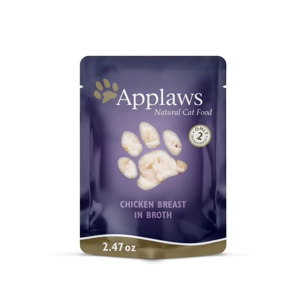 Applaws Natural Wet Cat Food Chicken Breast in Broth 2.47oz Pouch 12ct Applaws
