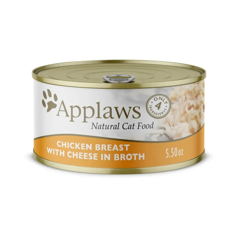 Applaws Natural Wet Cat Food Chicken Breast with Cheese in Broth 24/cs Applaws
