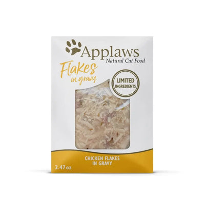 Applaws Natural Wet Cat Food Chicken Flakes in Gravy 2.47oz Pouch 12/cs Applaws