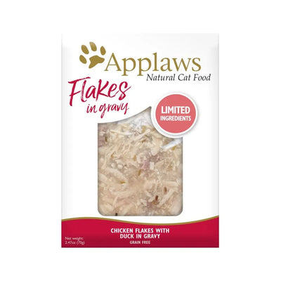 Applaws Natural Wet Cat Food Chicken with Duck Flakes in Gravy 2.47oz Pouch 12/cs Applaws