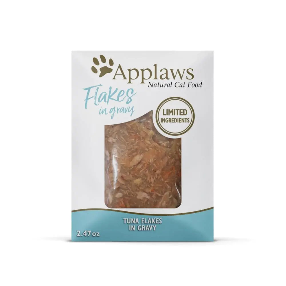 Applaws Natural Wet Cat Food Tuna Flakes in Gravy 2.47oz Pouch 12/cs Applaws