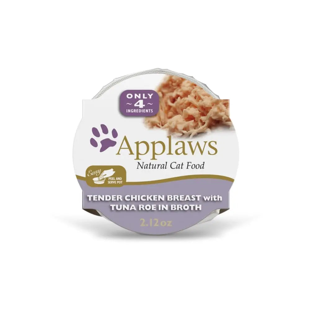 Applaws Natural Wet Chicken Breast with Tuna Roe in Broth 2.12oz Pot Applaws