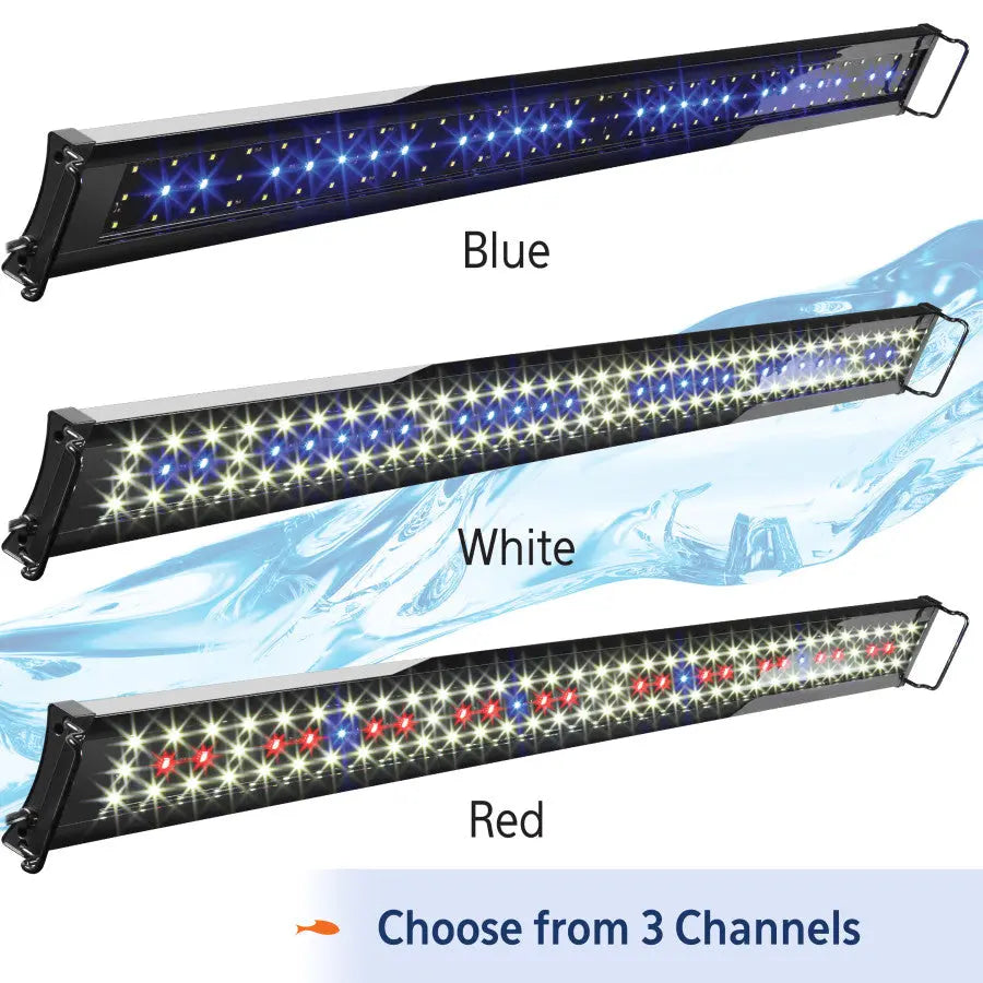 Aqueon® LED Optibright Plus Light Fixture Black Color 48-54 Inch Aqueon®