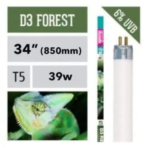 Arcadia D3+ High Output HO T5 Fluorescent Lamp 6% UVB Bulb Forest Lamp Reptile Light Arcadia