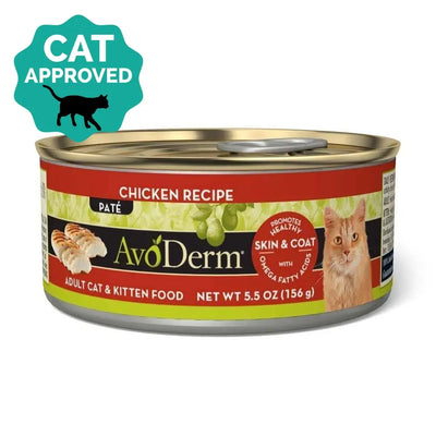 AvoDerm Natural Chicken Formula Canned Cat Food 24ea/5.5oz AvoDerm CPD