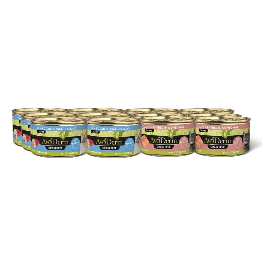 AvoDerm Natural Seafood Selects - Grain Free Wet Canned Cat Food Variety Pack 12ea/12 ct AvoDerm CPD