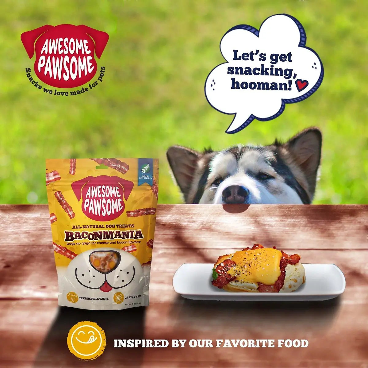 Awesome Pawsome Baconmania Dog Treats 3oz Awesome Pawsome