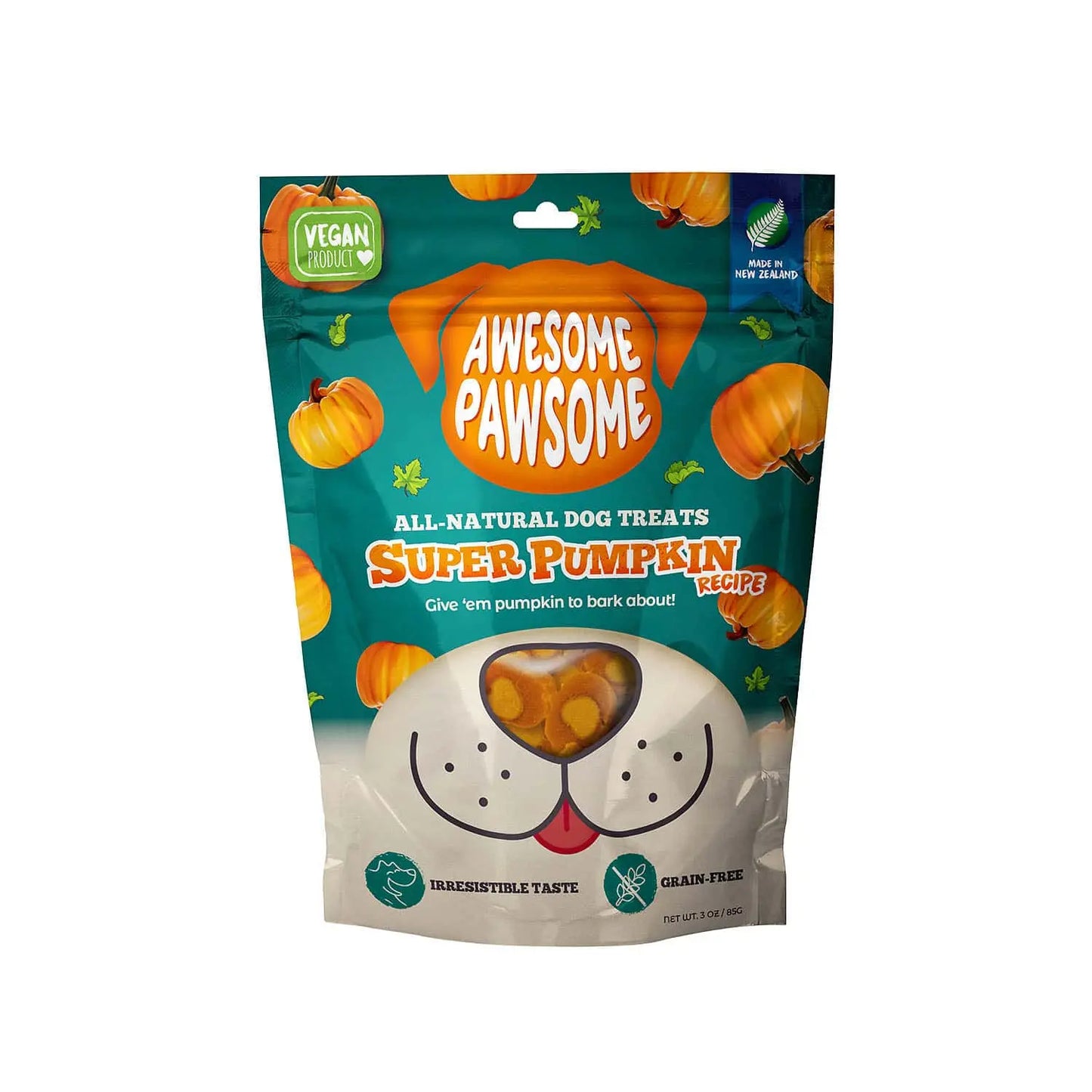 Awesome Pawsome Super Pumpkin Recipe Dog Treats 3oz Awesome Pawsome