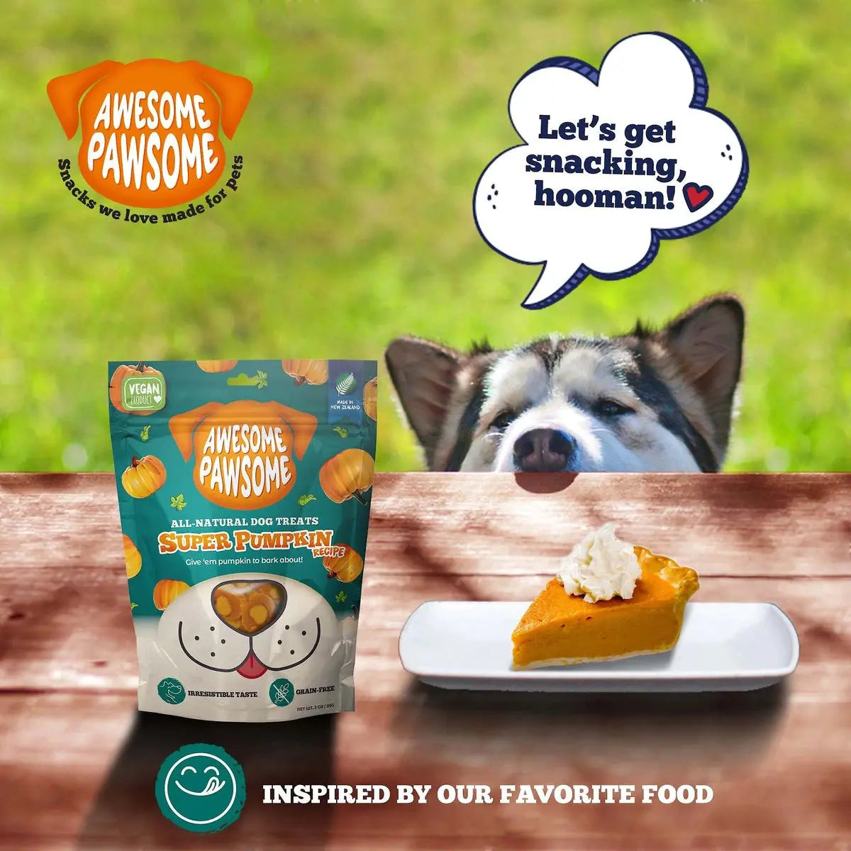 Awesome Pawsome Super Pumpkin Recipe Dog Treats 3oz Awesome Pawsome