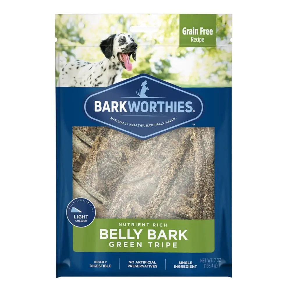 Barkworthies Belly Bark Green Tripe Sticks for Dogs 7oz Barkworthies