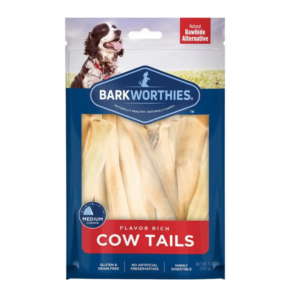 Barkworthies Cow Tail Dog Chew 6oz Barkworthies