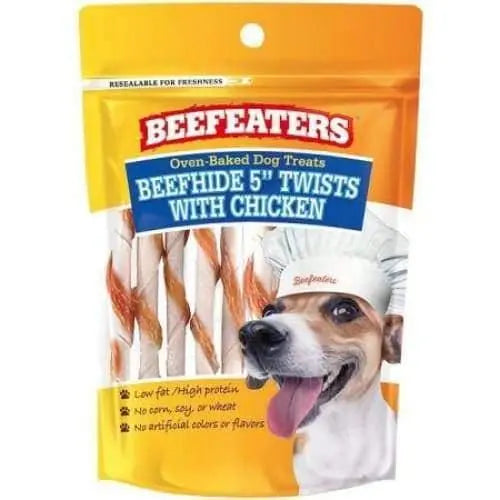 Beafeaters Oven Baked Beefhide & Chicken Twists Dog Treat Beefeaters LMP