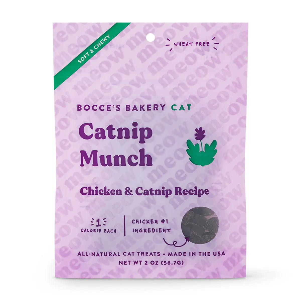 Bocce's Bakery Catnip Munch 2oz Soft & Chewy Cat Treats Bocce's Bakery