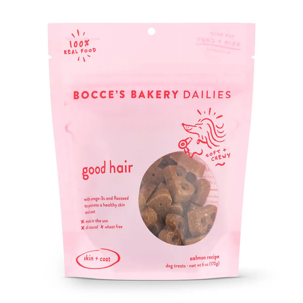 Bocce's Bakery Dailies Good Hair 6oz Soft & Chewy Dog Treats Bocce's Bakery
