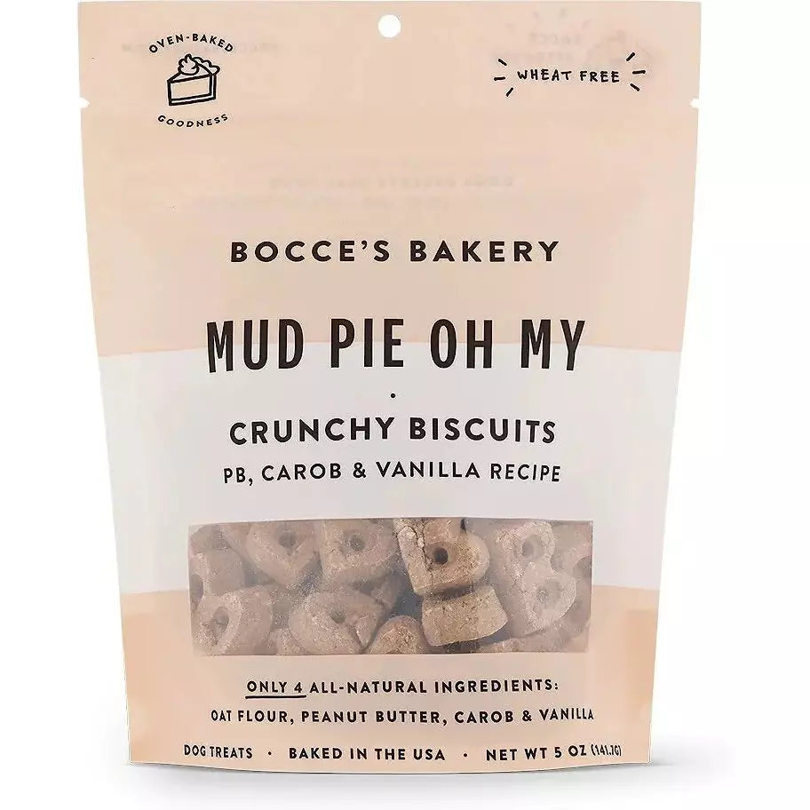 Bocce's Bakery Mud Pie Oh My 5oz Biscuit Bags Dog Treats Bocce's Bakery