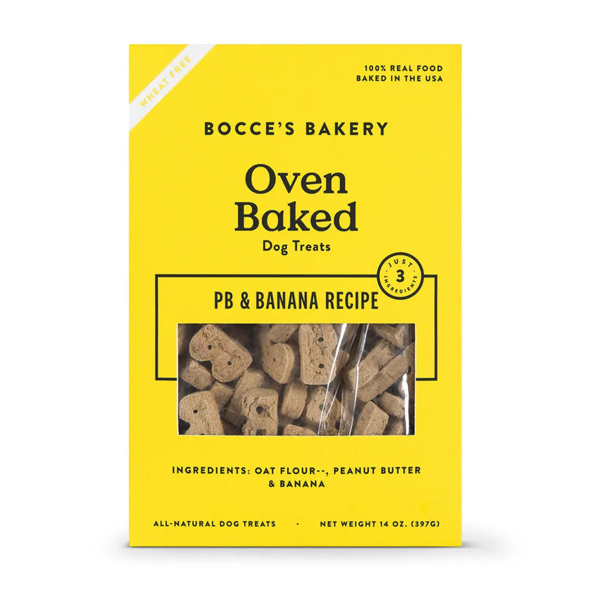 Bocce's Bakery PB + Banana 14oz Biscuit Boxes Dog Treats Bocce's Bakery