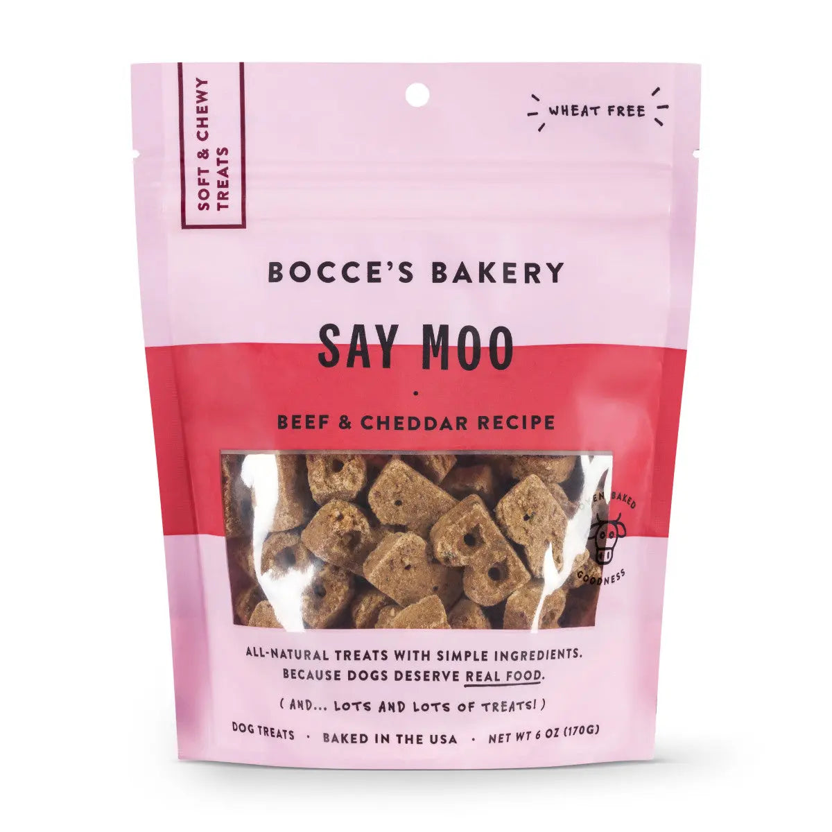 Bocce's Bakery Say MOOOO 6oz Soft & Chewy Dog Treats Bocce's Bakery