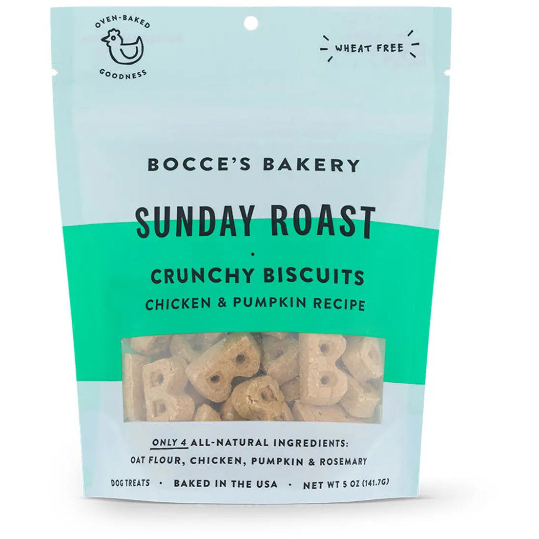Bocce's Bakery Sunday Roast 5oz Biscuit Bags Dog Treats Bocce's Bakery