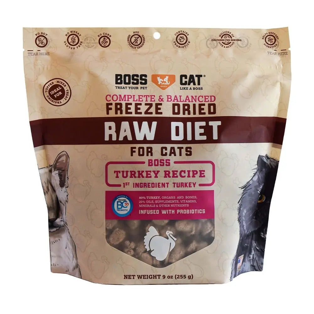 Boss Cat® Freeze Dried Raw Turkey Nuggets 9 Oz Boss Cat