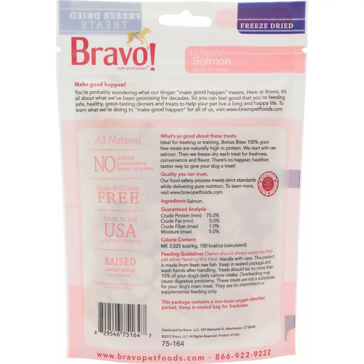 Bravo Bonus Bites® Freeze Dried Salmon treats for dogs Bravo